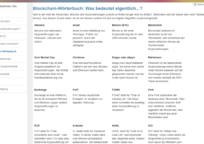 Blockchain-Wörterbuch