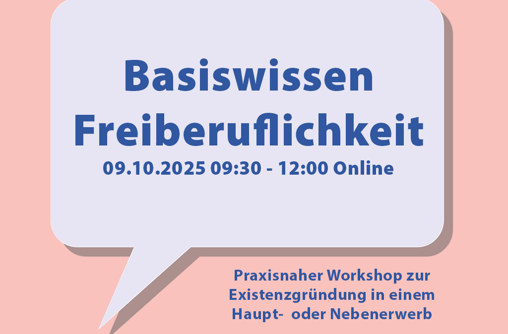 Grafik mit dem Schriftzug Basiswissen Freiberuflichkeit