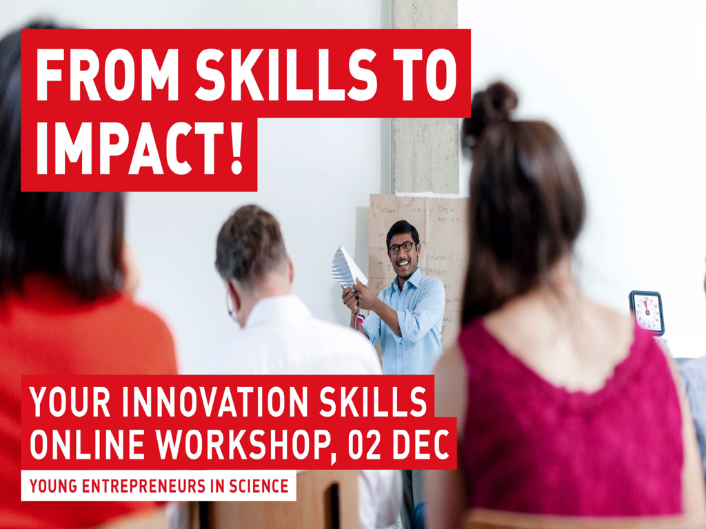 Online-Workshop ‚Your Innovation Skills‘ am 02.12., Young Entrepreneurs in Science